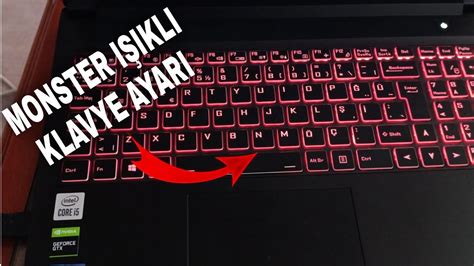 monster klavye ışığı ayarlama